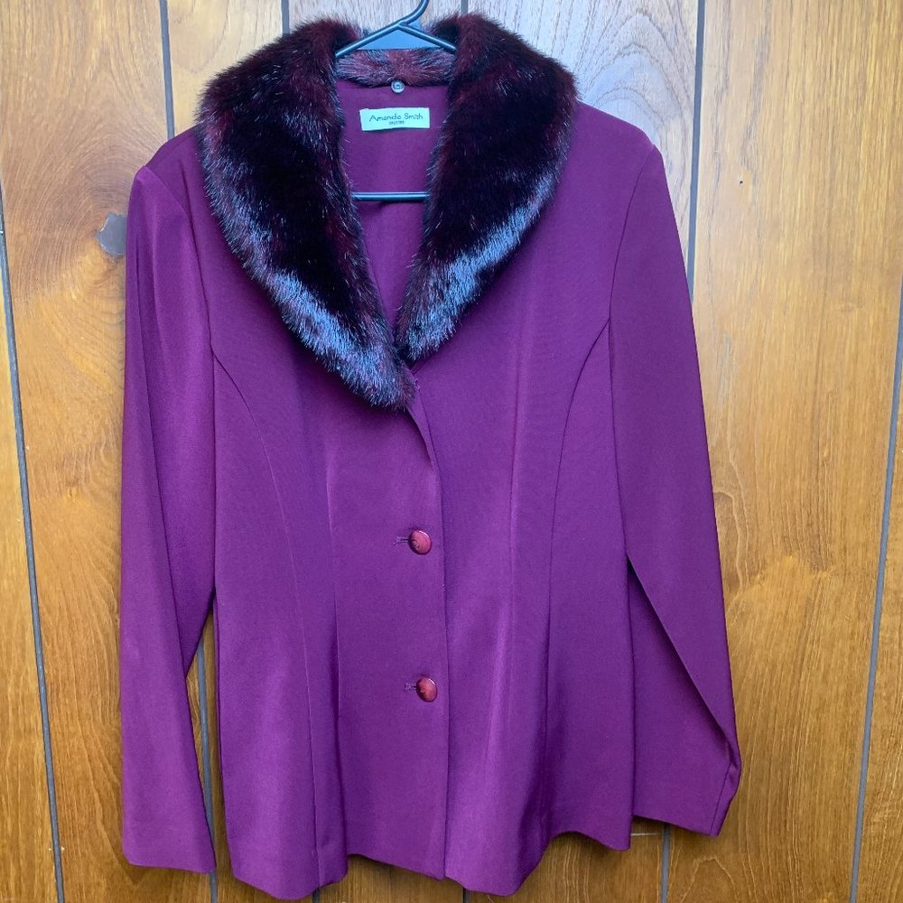 AMANDA SMITH PURPLE VELVET COAT | 12